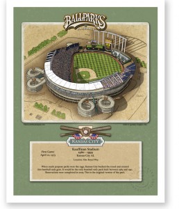 11" x 14" print of Kauffman Stadium