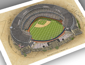 There Used To Be A Ballpark Cleveland Stadium 13x19 Large Print - There ...