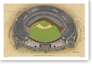 13x19 print of Cleveland Stadium