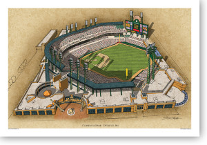 13x19 print of Comerica Park