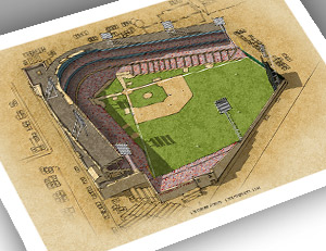 There Used To Be A Ballpark Cincinnati - Crosley Field 13x19 Large ...