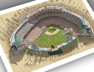 There Used To Be A Ballpark Los Angeles - Dodger Stadium 13x19 Large ...