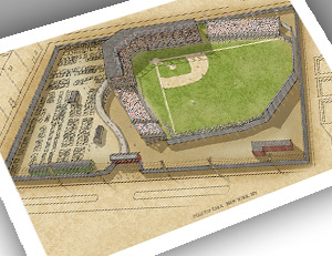 There Used To Be A Ballpark New York - Hilltop Park Large 13x19 Print ...