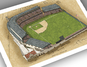 There Used To Be A Ballpark Detroit - Navin Field 13x19 Large Print ...