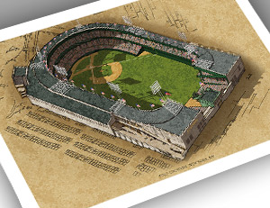 There Used To Be A Ballpark New York - Polo Grounds Large 13x19 Print ...