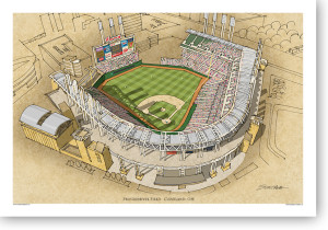 13x19 print of Progressive Field