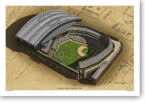 13x19 print of Safeco Field