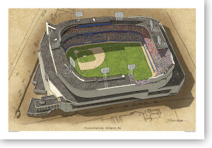 13x19 print of Tiger Stadium