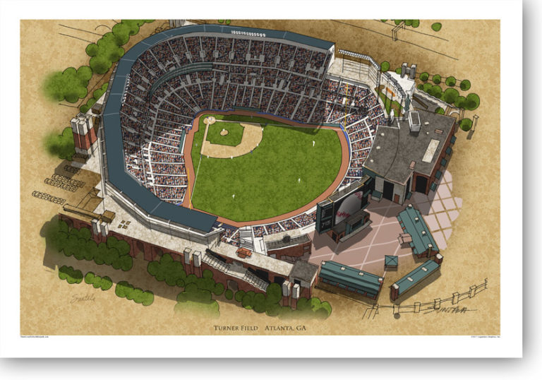 There Used To Be A Ballpark Turner Field 13x19 Large Print - There Used 